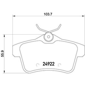 Arka Fren Balatasi Peugeot P3008 09 16 P5008 09 17 P508 10 18 P308 Gti-rzc 10 14 Citroen C4 09 16 Ds4-ds5 11 15
