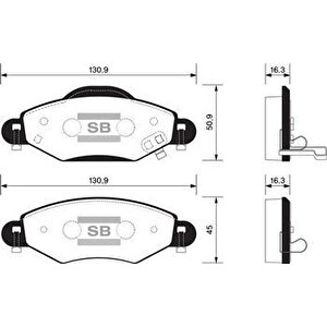 Ön Fren Balata Toyota Yaris 1.0l 1sz-fe Scp10 Fransız Üretim 03-05 / 1.3l 2sz-fe Scp12 Fransız Üretim 03-05