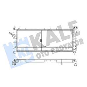 Su Radyatörü Opel Corsa B-combo-tigra 1.2i 1.4i 1.6i 16v 93 Mt Ac Mekani̇k 680x268x32