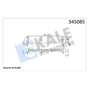 Turbo Radyatörü Intercooler Logan Mcv-sandero 09 K9k Al/pl/brz