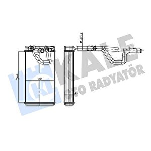 Kalori̇fer Radyatörü Nissan Navara 2.5l Yd25ddti̇ D40 4x4 04- / Pathfinder 2.5l Yd25ddti R51 05- Bo Rulu - Alemi̇nyum