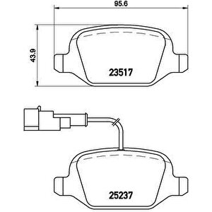 Arka Fren Balatasi Alfa Romeo Mito 09 Fiat Linea 09 1.3jtd 1.4tjet 1.6jtd