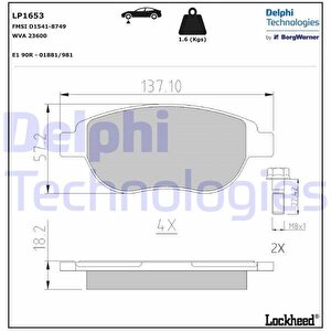 Ön Balata P207 06 P307 00 Doblo 01 Partner 03 Berlingo 00 C3 02 C4 04 Xsara 00