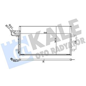 Kli̇ma Radyatoru Kondenseri̇ Focus Cmax 03-07 1.6-1.8-2.0-1.6tdci-1.8tdci-2.0tdci 628x371x16