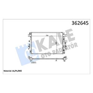 Su Radyatörü Nissan Navara 2.3dci 2015 Qashqai Ii - Renault Kadjar Brazing 720x488x16