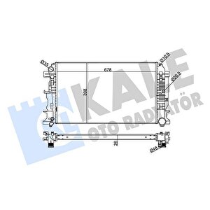 Motor Su Radyatoru Mercedes Sprinter B906 . Vw Crafter 30-35-50 678x398x26