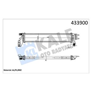Radyatör Duster Ii ; Logan Ii ; Sandero Ii Lt 1.5dci Al/brz 448x83x26