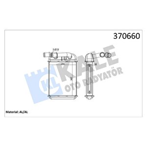 Kalori̇fer Radyatörü Q7-touareg 3.0tdi V6 24v 06-15 Cayenne 3.0 Diesel 3.6 10 Borulu 367x294x32
