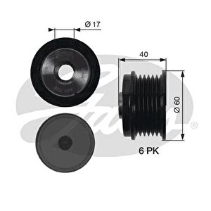 Alternatör Kasnaği 39.2mm Cmax-fiesta Vi-focus Iii-kuga Ii-transi̇t-connect-courier 1.5-1.6-2.0tdci̇