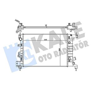 Radyatör Chevrolet Aveo 1.2 1.4 11 Mt 16mm Al/brz 549x398x16