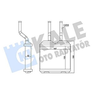 Kalori̇fer Radyatörü Corsa B 93-00 -tigra 94-98 -combo 182x155