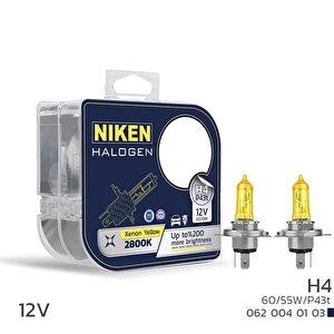 Niken 12v H4 60/55w Sari Işik Ampul P43t 2800k