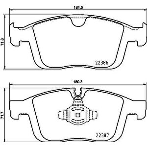 Ön Balata Volvo Xc60 D3 2015-17 D4 15-17 T5 2015-2017 T6 2013 156