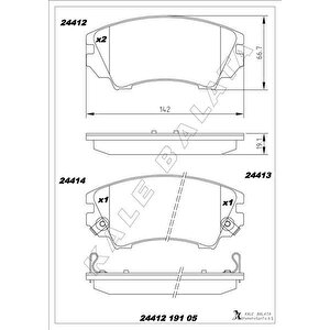 Ön Balata Opel Astra J 12 14 Insignia 08 11 Zafira 11 Saab 9.5 10 17 Jant Gdb1783