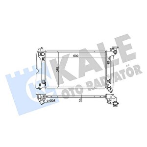 Radyatör Avensis-corolla 1.4-1.6 Vvti̇ Al/pl/brz 600x348x16