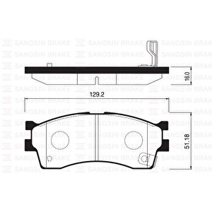Ön Fren Balata Kia Rio 1.3l 1.5l 02-04 / Carens 1.5l 1.6l 00-02 / Shuma 1.5l 1.6l Hb 01-04 / Clarus 1.6l 00-