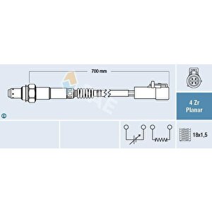 Oksijen Sensoru Ford C Max Ii Dxa/cb7.dxa / Ceu :1.6 Ti 10 Focus Iii: 1.6 Ti 11 Mondeo Iv Ba7