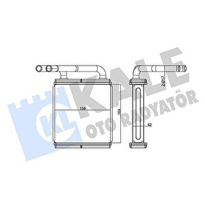 Kalori̇fer Radyatörü Hyundai H100 2.5l D4ba Panelvan 94-00 - Alemi̇nyum
