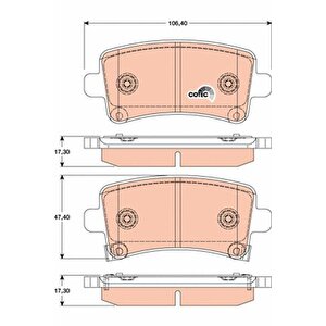 Arka Fren Balatasi Insignia A 08 17 Saab 9.5 10 Malibu 2.0d 2.4 12 16 İnç Jant