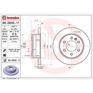 Fren Diski Arka Mercedes Sprinter B907 B910 18 Kod: -b25