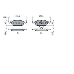 0986495424 Ön Balata Clio Iv 0.9 Tce-1.2-1.5dci 12 Dacia Duster-logan Iisandero Ii 1.2-1.5dci 12 0986495424