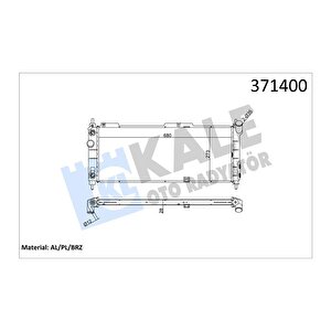 Su Radyatörü Opel Corsa B-combo-tigra 1.2i 1.4i 1.6i 16v 93 At Ac Brazing 680x273x28