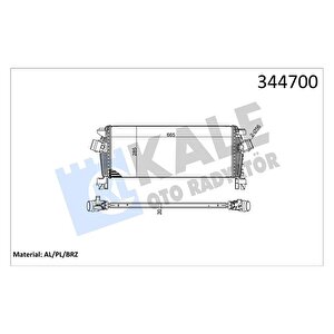 Turbo Radyatörü Intercooler Astra J-cruze J308 -zafira Tourer C Al/pl/brz 665x280x30