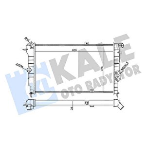 Su Radyatörü Opel Vectra A 1.6i 2.0i 2.0i 16v 1.7d 90-95 Calibra A 2.0i 94-97 Mt Ac Nac Mekani̇k 620x378x34 90443463-90443466