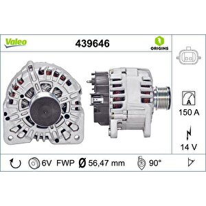Alternator 14v 150a Renault Clio Iii 05 10 Clio Iv 12 Fluence 10 Kangoo Ii 08 Laguna Iii 07 15 Megane Ii 02 08 Megane Iii 09 15 Megane Iv 16 Duster Ii 17 1.5dci