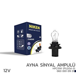 Niken 12v Hpc19w Ayna Si̇nyal Ampulü Pu20d-3 10lu