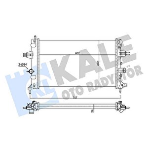 Radyatör Astra G 1.6 Z16xep Ac Mek 600x375x26