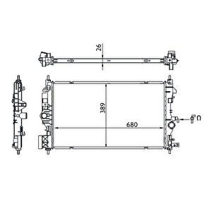Su Radyatörü Astra J 10 15 Zafira C 12 19 1.6-1.7-2.0 Cdti Dth-dtl-dtj