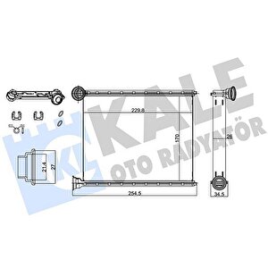 Kalori̇fer Radyatörü 308 1.4 16v-1.6 16v 07 C3 1.4vti 09 Ki̇li̇mali-ki̇li̇masiz Araçlar İçi̇n