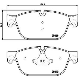 Ön Fren Balatasi Peugeot P407 04 10 P508 10 18 C5 08 14 C6 09 12 Ds5 09 15 180mm