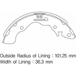 Arka Kampana Pabuç Balata Hyundai Accent 1.3l 1.5l 1.6l 1.5l Crdi̇ 02-05 / Elantra 1.6l G4ed 02-05 / Matrix 1.5l D4fa 05- Geni̇ş Ti̇p