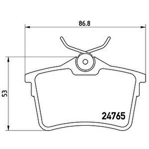 Arka Fren Balatasi P307 00 09 P308 07 14 Partner 08 Partner Tepee 08 Berlingo 08 C4 04 16 Xsara Picasso 99 11 Ds4 15 18