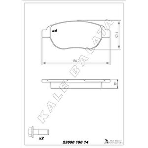 Ön Balata P207 06 P307 00 Doblo 01 Partner 03 Berlingo 00 C3 02 C4 04 Xsara 00