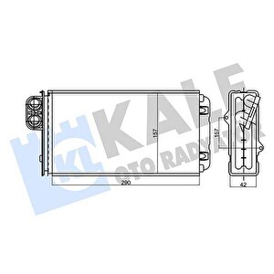 Kalori̇fer Citroen Xm-peugeot 605 Kalori̇fer Borusuz Al/mknk 42 Mm