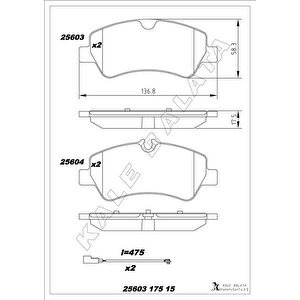 Arka Balata Ford Tourneo Custom-transit Custom 2.2 Tdci 12 Kablolu