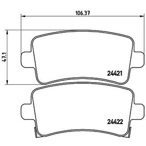 Arka Fren Balatasi Insignia A 08 17 Saab 9.5 10 Malibu 2.0d 2.4 12 16 İnç Jant