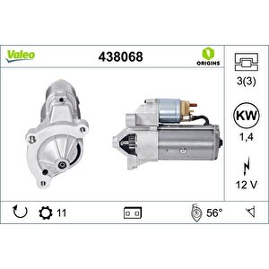 Marş Motoru 12v 11 Dis 1.4kw Jumper-boxer-ducato-berlingo-c4-xsara-partner-p205-p206-p306-p307- P406-p407 1.9 D-2.0 Hdi