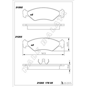 Ön Balata Fiesta1.0 1.3 1.4 1.8 D 95 Ford Ka 1.0 1.3 96 Mazda 121 96