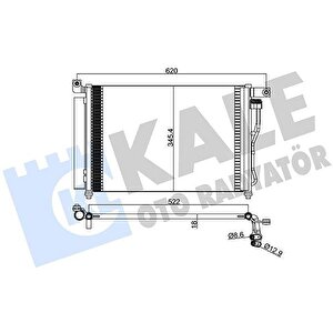 Kli̇ma Kondenseri̇ Accent-accent Iii Era 06 Al/al 580x350x18