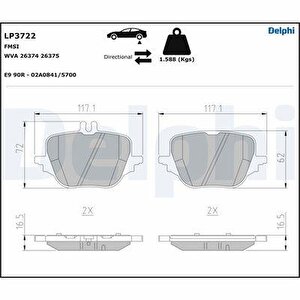 Fren Balatasi Arka Mercedes W206 S206 X254 W223 V223