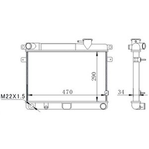 Radyatör M131 Em-ym 470x292x34 2 Sira Al Pl Si̇stem