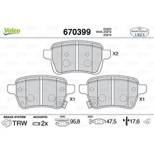Arka Fren Balatasi Opel Corsa E 14 19 Adam 14 19 15 Jant Rpo J67 Fiat Egea 16 500l 13 264mm