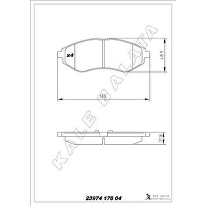 Ön Fren Balatasi Chevrolet Aveo 05 Kalos 02