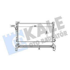 Su Radyatörü Fiat Idea 04 Punto 03 Lancia Ypsilon 06 1.3dmtj Mt Brazing 580x308x32