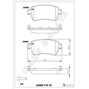 Arka Fren Balatasi Zafira Life 19 Vivaro C 19 Jumpy Iii 16 Expert 16 Toyota Proace 16 290 Mm