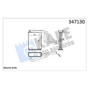 Kalori̇fer Radyatörü Mondeo I-ii-iii 93 01 195x148x42 Brazi̇ng